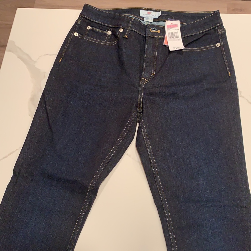 Dark denim jeans